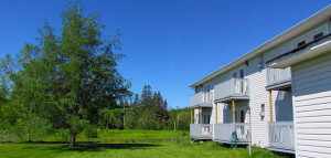 The Shepody Bay Inn Private Decks facing Shepody Bay.